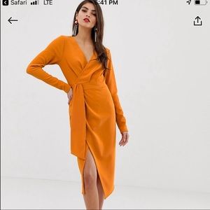 Beautiful orange midi ASOS dress